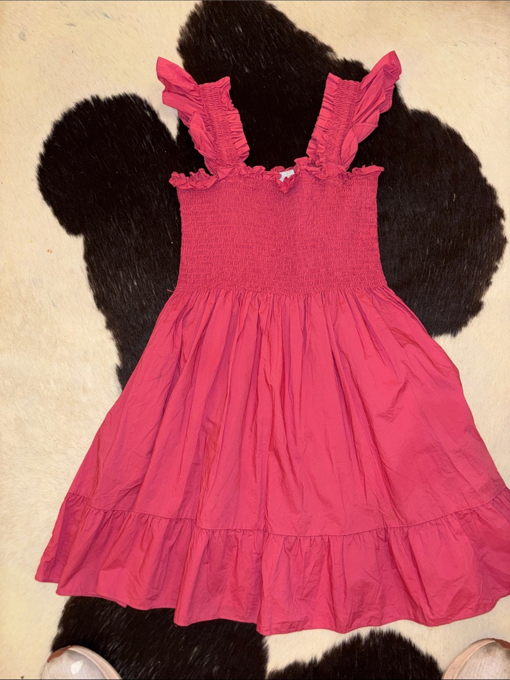 Hill House Women’s Ruffle Strap Smocked Dress - Hot Pink